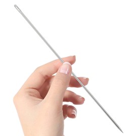 Yuanchu 10 Inch Long Sewing Needles, Sewing Needles with Large Eye Professional Upholstery Needle Leather Sewing Needles Long Hand Sewing Needles for Home Leather Tapestry Embroidery Carpet DIY (10