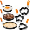 Patelai 6 Pcs Egg Ring Pancake Ring Set Stainless Steel