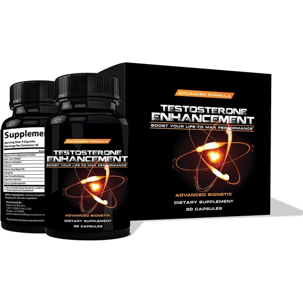 Testosterone Booster Male Enhancement. #1 Recommended by Men Over The Age of 40* Increase libido, Energy, Lean Muscle. Melt Away Fat with Zinc, Tribulus, Horny Goat Weed & More Powerful Ingredients