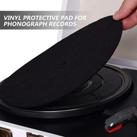 Vinyl Player Mat 2pcs Record Platter Mats Vinyl Record Player Felt Turntable Platter Mat Phonograph Turntable Accessories for Record Players 10Inch Turntable Slipmat