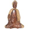 Brave Wings Hand Carved Wooden Decoration ~ Meditating Man 10.5cm