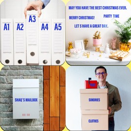 Llewyn 500 Pieces 10 Sheets Letter Stickers,Vinyl Mailbox Numbers Alphabet Stickers,Self Adhesive Waterproof Decals for Mailbox,Bulletin Board,Window,Door,Sign,Address Number(2Inch Blue)