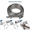2 inch Quick Release V Band Clamp 304 Stainless Steel,