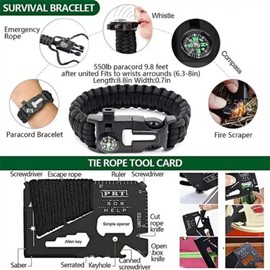 325 Pieces Survival First Aid Kit, Professional Survival Kit with Tactical Molle Pouch and Emergency Tent, Emergency Kit for Earthquakes, Outdoor Adventures, Camping, Hiking, Hunting