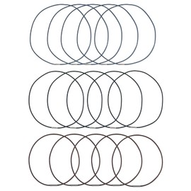 15 Pcs Elastic Bands Set - 3 Sizes & 3 Colors (Blue/Black/Brown) for Standard, Traveler, Passport Size Notebooks - Secure Closure Bands for Journals, Planners & Refills