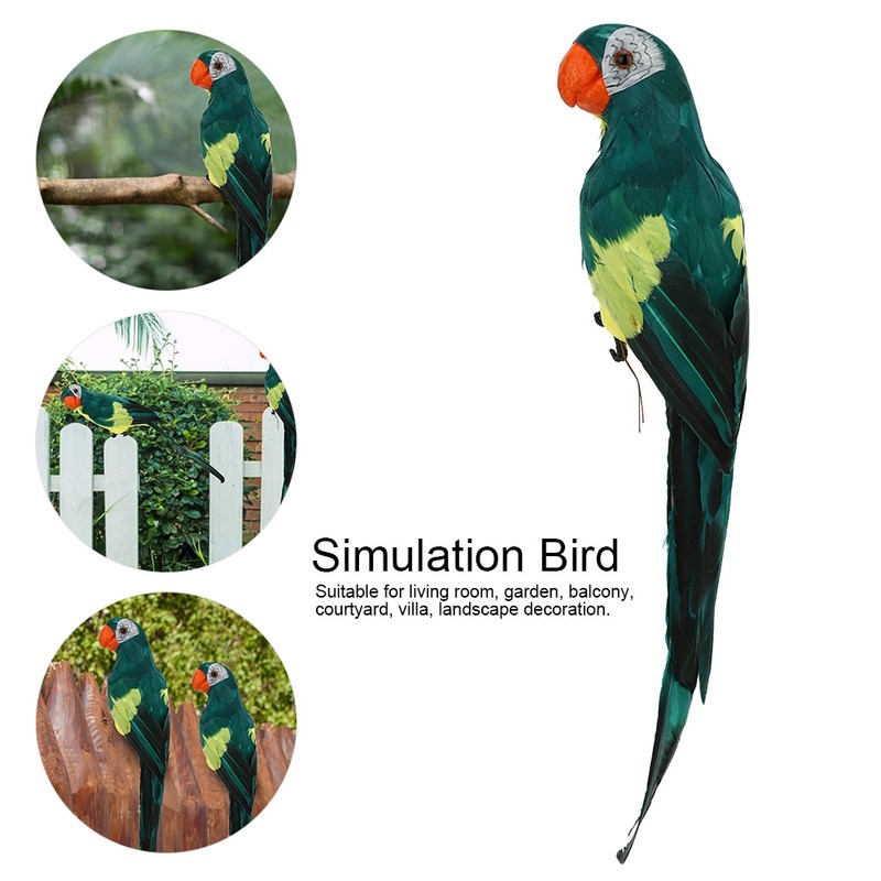 Beautiful Unique Simulation Parrot Decor Artificial Feather Bird Garden Landscape