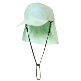 Tabarua TM2011BOTANICAL EMERALD Junior UV Surf Cap, 21.7 inches (55 cm), UPF50+, Sun Shade, Amphibious Hat
