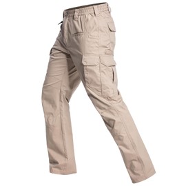 CARWORNIC Men's Stretch Work Pants Water-Resistant Flex Ripstop Tactical Cargo Pants Lightweight Cotton Carpenter Construction Utility Pants Regular Fit Outdoor Hiking Trousers with Tool Pockets