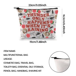 KUIYAI Song Makeup Bag Fan Gift Singer Inspired Cosmetic Bag Music Gift (when it's raining)