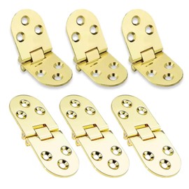 Hinges, Table Hinges, Door Hinges, 6 Pieces, Folding Hinges, 180 Degrees, Black/Silver, Abrasion Resistant, Corrosion Resistant, Screws Included, Zinc Alloy, Counter Flap Hinges, Furniture Fixing