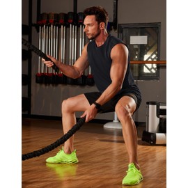 MAGCOMSEN Black Tank Top Men Gym Moisture Wicking No Tags Shirts Breathable Workout Casual Summer Sleeveless Tops, L