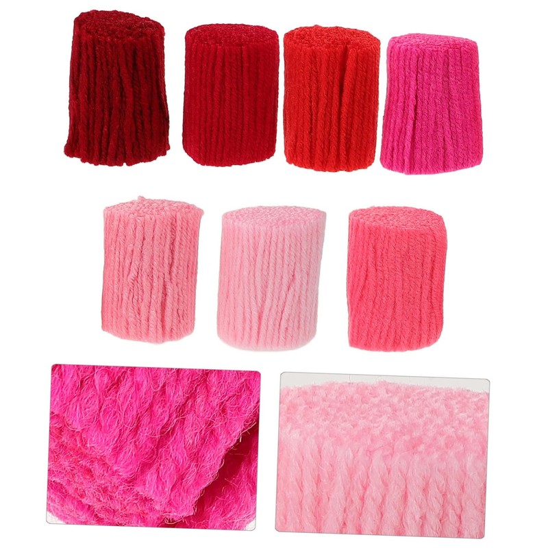 DOITOOL 7pcs DIY Latch Hook Yarn Soft Craft Yarn for