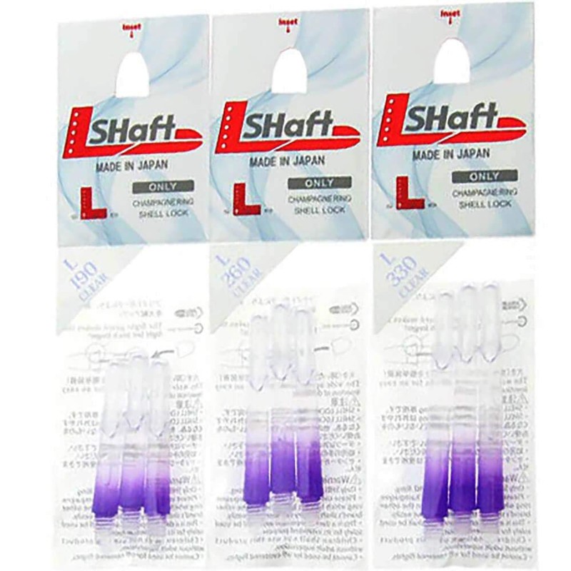 L-Style L-Shaft Lock Straight Twotone Transparent Purple, fls1022