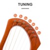 AKLOT Lyre Harp, 7 Metal String Bone Saddle Mahogany Lye