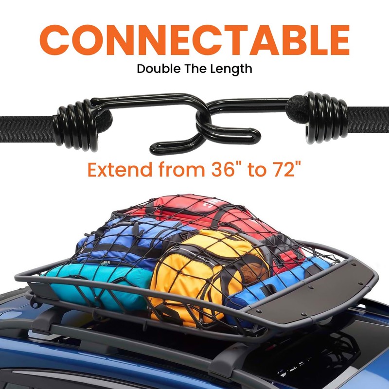 STARLEAPARTS Adjustable Bungee Cords with Hooks Heavy Duty - 20pcs