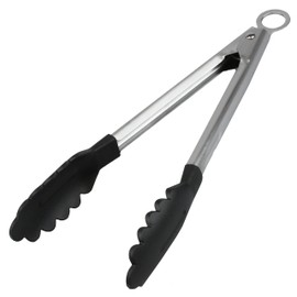 Pearl Metal CC-1071 Tongs, 9.4 inches (24 cm), Nylon, Cooking, Vegelive, Black