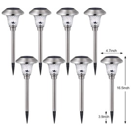 Beau Jardin 8 Pack Solar Pathway Lights Waterproof Landscape Path Lights,Supp...
