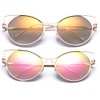 Kyra Oversized Round Loop Design Hoops Fashion Sunglasses for Women