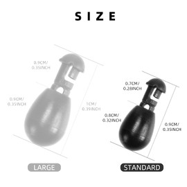 SF Instantly Shock Beads Quick Change Beads Fishing Connector for Carp Fishing Feeder Hook Links 50Pcs Standard Black