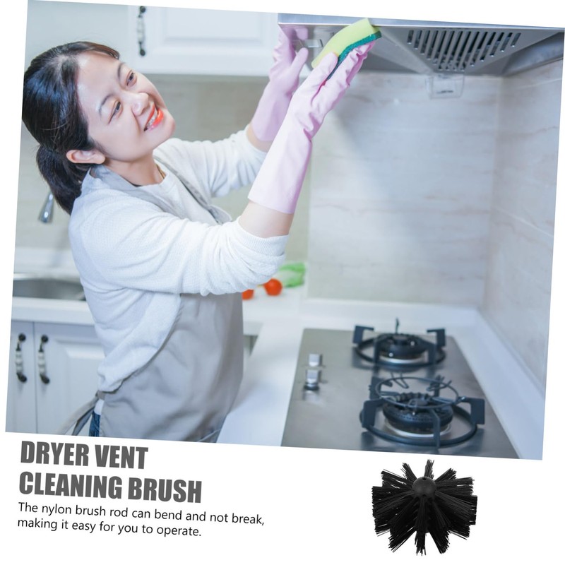 Cabilock 6pcs Chimney Brush for Fireplace Dryer Vent Cleaning Non-Scratch