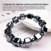 0.4in Terahertz Bracelet Rectangle Beads Good Thermal Conductivity Natural Terahertz