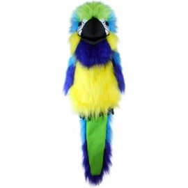 The Puppet Company Large Birds Blue & Gold Macaw Hand Puppet, 18 inches