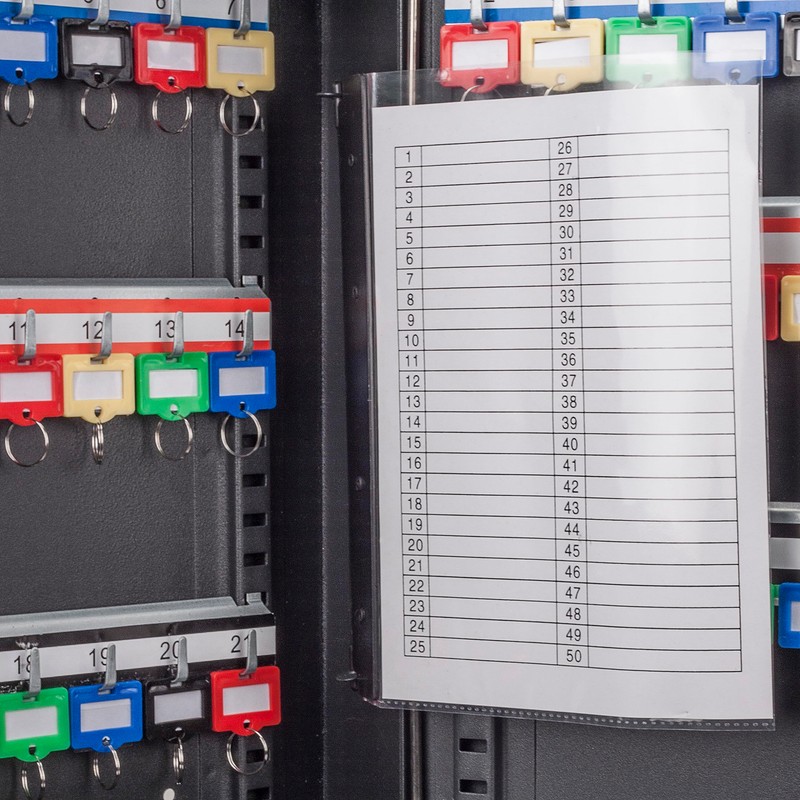 Barska Adjustable Key Cabinet Lock Box with Colorful Key Tag