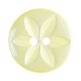 Baby Star Buttons - Round Resin Buttons for Baby Cardigans, Sewing Baby Clothes, Knitting Dolls 11mm (18L) Lemon Pack of 20 - Machine Washable, Colourful Buttons for Crafts and Repairs