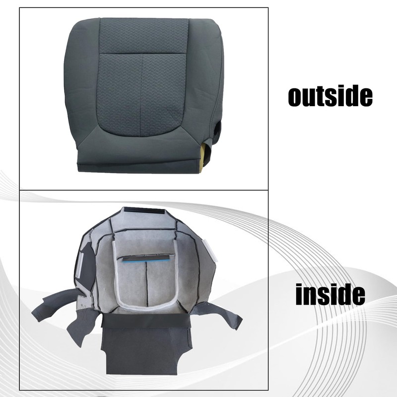 AOUTTUOA Driver Side Bottom Colth Replacement Seat Cover Steel Gary