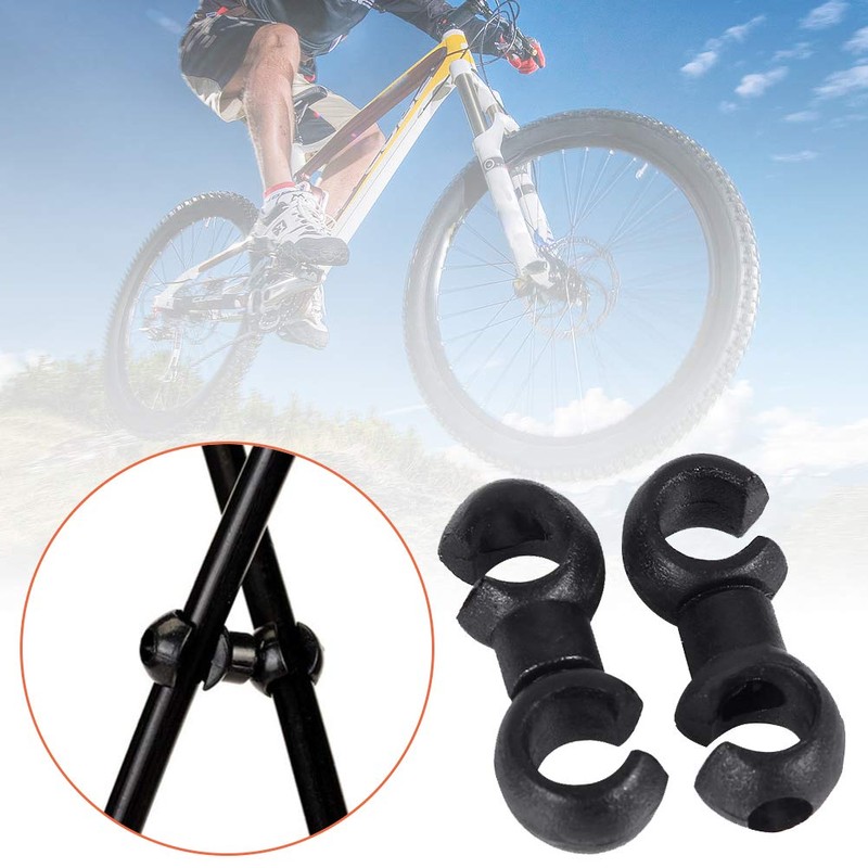 Saipe 10 Pcs Bike Cable Clasps Bicycle Rotatable S-Hook Clips