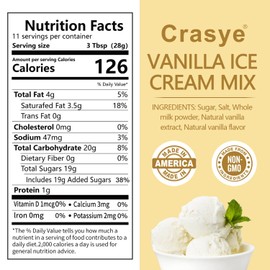 10 Ounce Ice Cream Mix Vanilla Soft Serve Mix Soft Serve Mixes Base Powder Homemade for Ice Cream Maker Machine