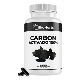 BioHerb  Carbn Activado Micronizado  Extremadamente Eficaz Formulacin 100  Pura con 90 Cpsulas (500 mg)  Limpieza, Soporte Digestivo y Eliminacin de  