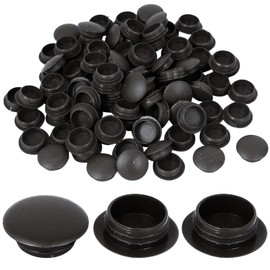 Pack of 200 Cover Caps for Screws Furniture Hole Cover Plastic Screw Caps Furniture Cover Caps Black Blind Plugs Cover Caps Furniture Cover Caps Black for Furniture (12 mm, 10 mm)