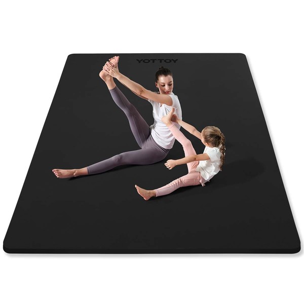 YOTTOY Large Yoga Mat (75 * 52 * 1/2inch),Extra Wide