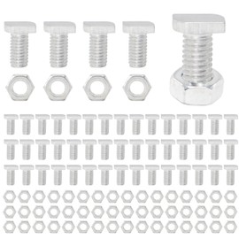 50 Sets Greenhouse Nuts and Bolts,Aluminium Greenhouse Hex Nuts and T Head Bolts for Building Repairing Greenhouse Necessary Accessories