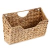 BTSKY Woven Hanging Magazine Holder, Water Hyacinth Magazine Basket, Wall