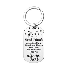 Jstud Inspirational Keychain Best Good Friends Keychains Engraved Mantra Birthday Jewelry Gift Keychain for Her Women Men