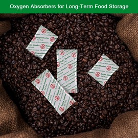 MakMeFre 300cc(50Packets) Oxygen Absorbers for Food Storage, Food Grade Oxygen Absorbers Packets