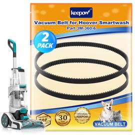 KEEPOW Vacuum Belt for Hoover Smartwash Automatic Carpet Cleaner FH52000, FH52000V, FH52001, FH52002, FH52005, FH52002G, FH52004PC, FH52013, FH53000PC, FH52050 (2 Pack)
