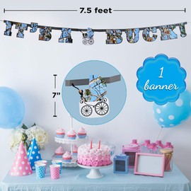 Light Blue Camo It's a Buck Announcement Banner - Gender Reveal