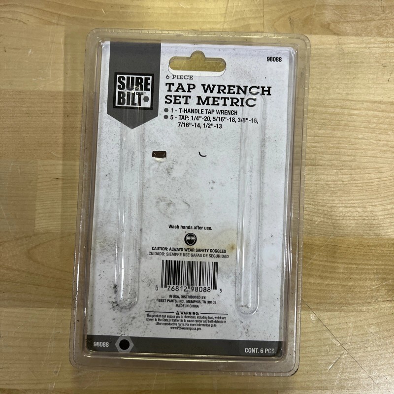 Sure Built 6-Piece Tap Wrench Set Metric 98088 (2 PACK)