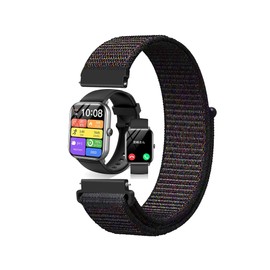 For JOYMOD 1.85-inch Large Screen Watch Band, Elastic Belt, Loop Nylon Band, No Tools Required, Easy to Change Watch Strap, Compatible with Smart Watch Band, 0.9 / 0.8 inches (22/20 mm) Watch Band