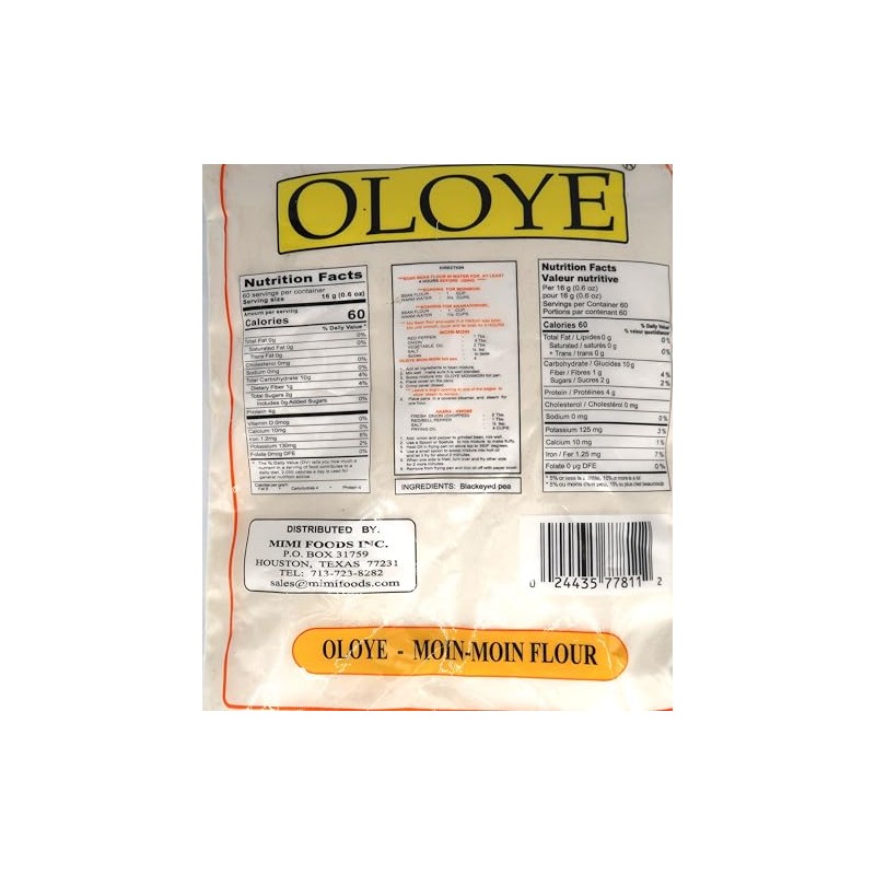 Oloye Beans Flour (Blackeyed Pea) / Moin-Moin/2lbs