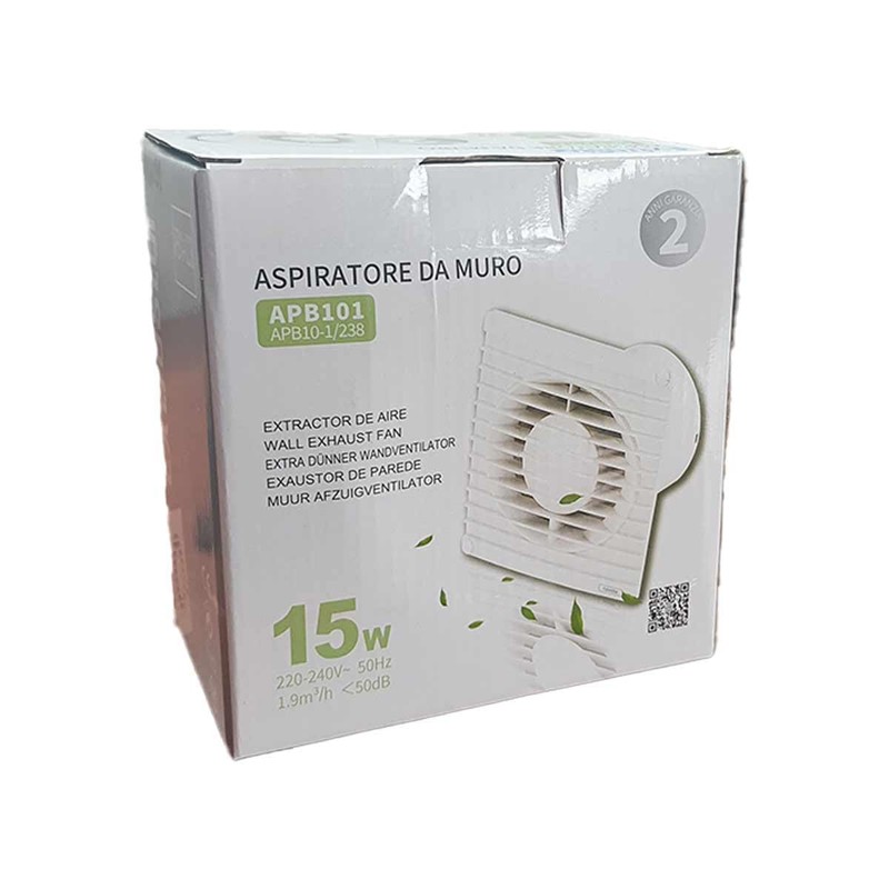 A2ZWORLD Efficient Fan 15W 1.9m3/h 50dB Wall Fan for Bathroom