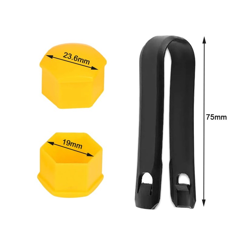 QitinDasen 20 Pieces 19 mm Car Wheel Nut Covers, Universal