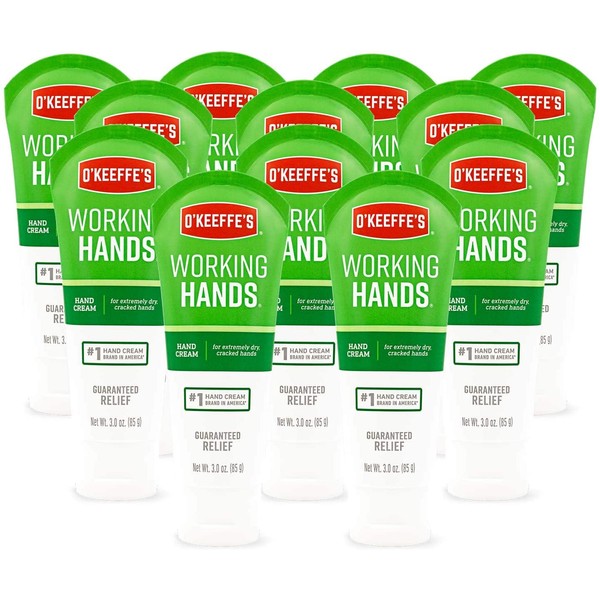 O'Keeffe's Working Hands Hand Cream, 3 ounce Tube, (Pack of 12), White, Model:K0290004-12