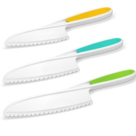 Yeeammk Montessori Toddler Knife Set-3PCS Kids Safe Knives for Real Cooking Kids Cooking sets Real Cooking Kitchen Tools Toddler Friendly knives