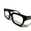 meSmart Original PIXEF Mt. Fuji Glasses, Black Rimmed Glasses, Large