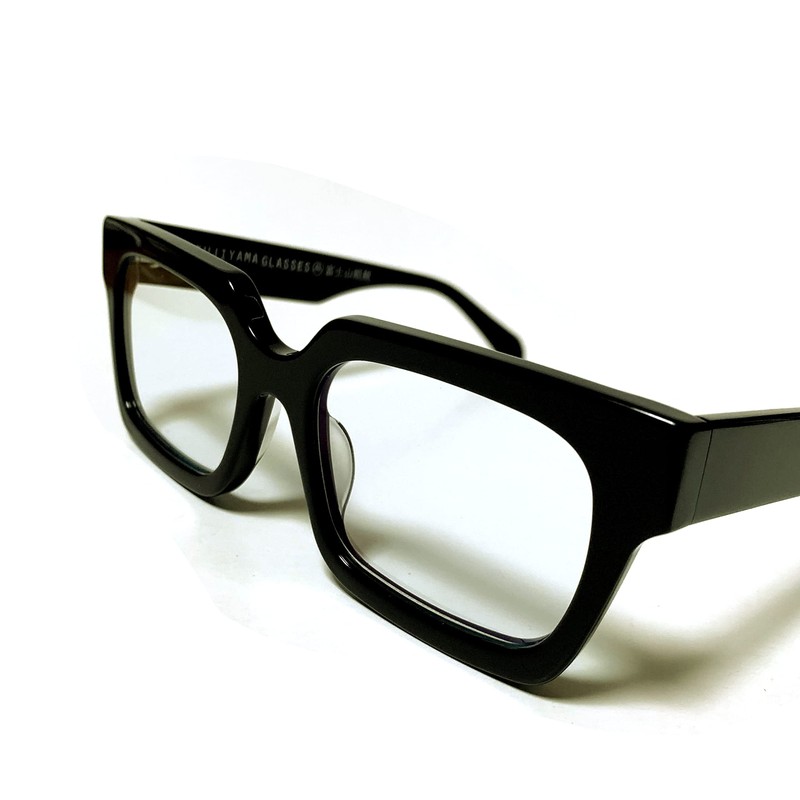 meSmart Original PIXEF Mt. Fuji Glasses, Black Rimmed Glasses, Large