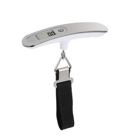 KAV Portable Digital Luggage Scale - 50KG/110 lb High Accuracy Travel Suitcase Weighing Scale with Tare Function and Energy Efficient Design for Home and Travel Use (Silver)